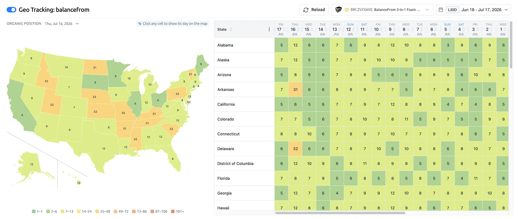 Rank Tracker Geo Tracking Map